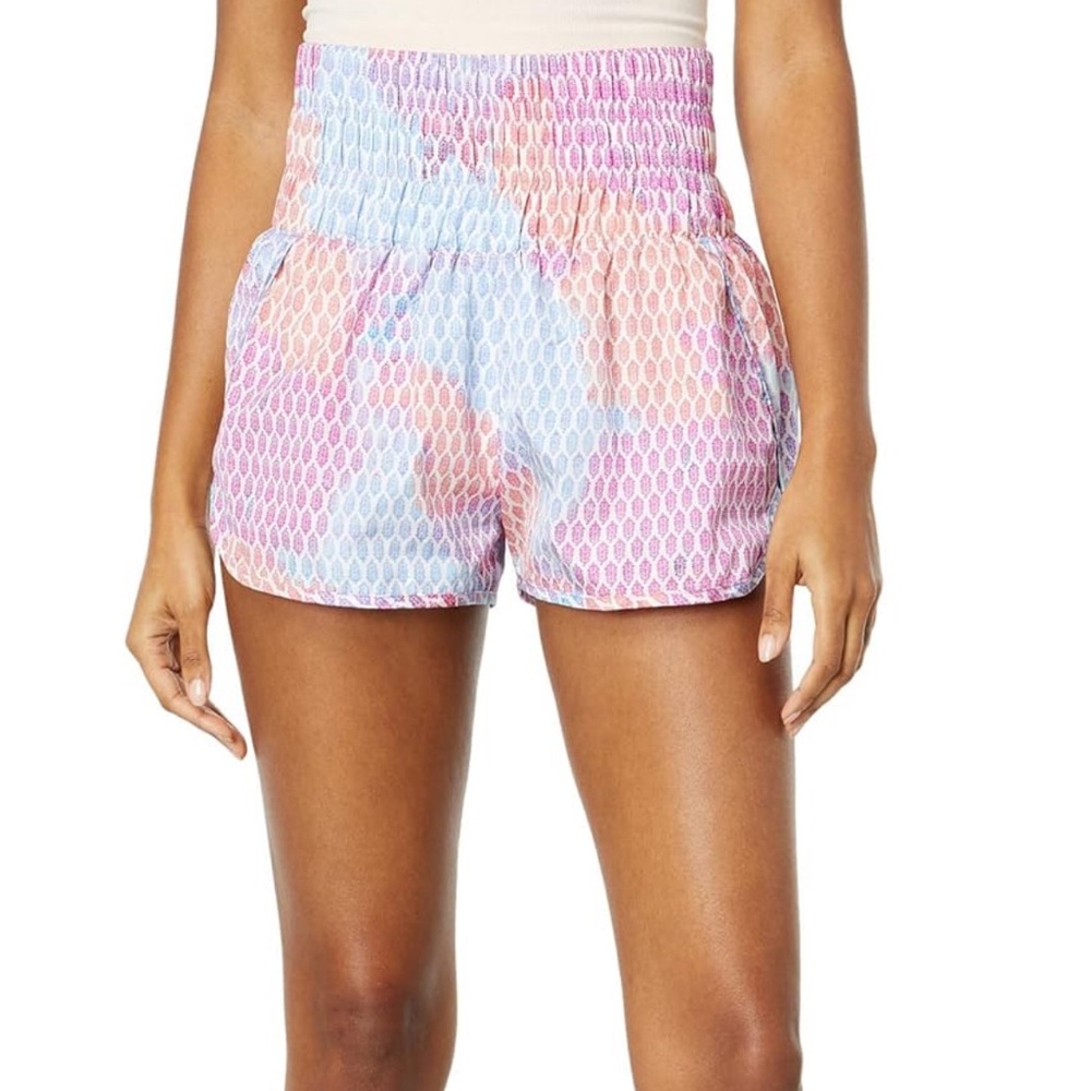 Free People The Way Home Color Combo Pink Shorts